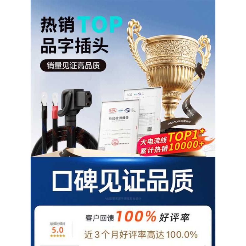 Electric Vehicle Word Plug Lithium Battery Bottle Connection Power Cord ...