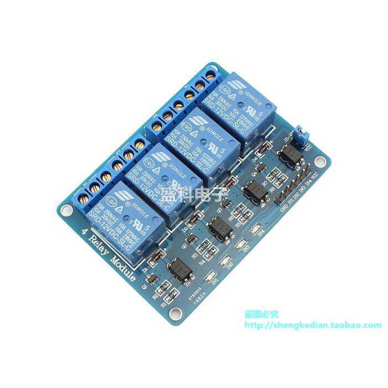 12V 4-way Module Control Board with Indicator Light Optocoupler ...