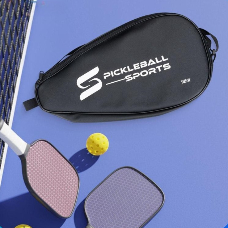 racket bag，PU Pickleball Storage Bag Lightweight Shockproof Zipper Hand ...