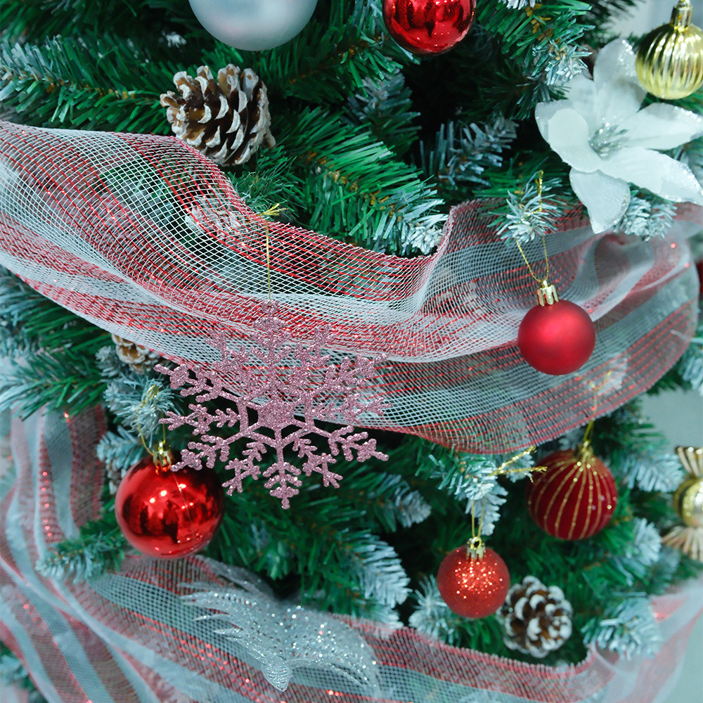 10Yards 26CM Christmas Tree Ribbon Roll Gold Silver Pink Christmas Bow ...