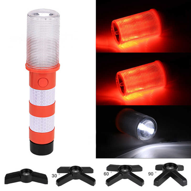 Tt LED Flashlight Emergency Roadside Flares Detachable Stand Beacon ...