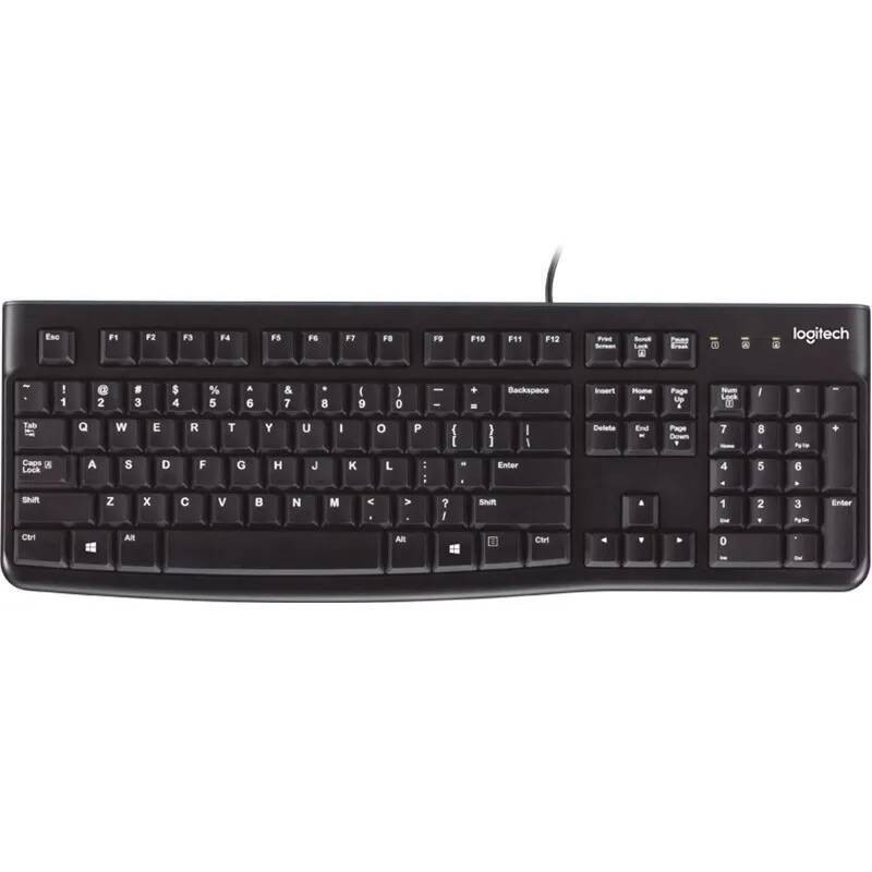 K120 Logitech USB 104 keys Full Size Ultra-thin Wired For PC Desop ...
