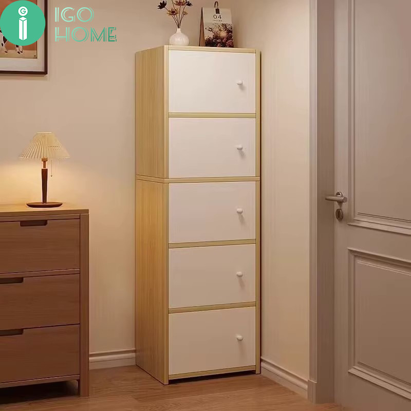 3/4/5 Layer Simple Locker Wood cabinet Modern Minimalist Bedroom Living ...