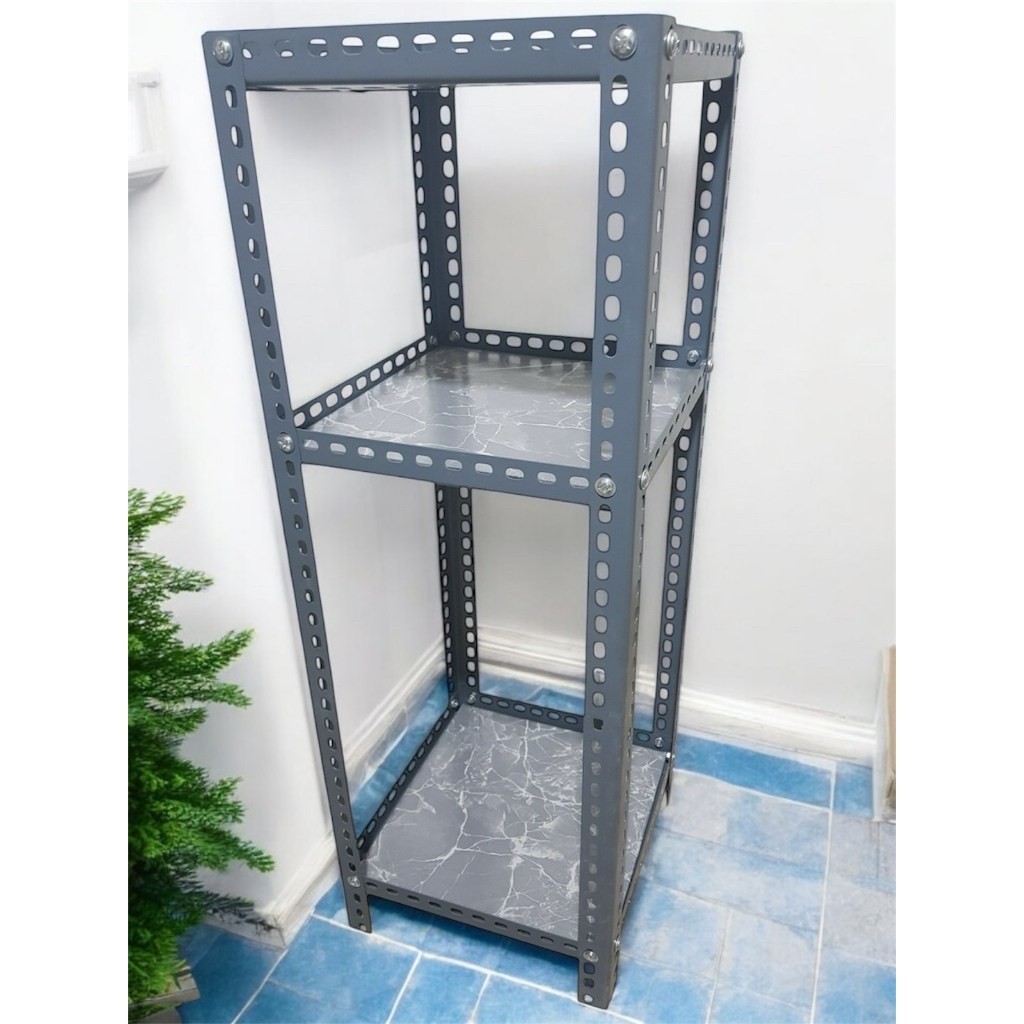 3-LAYER SIDE TABLE / STEEL RACK / SLOTTED ANGLE BAR RACK - 3ft x 1ft x ...