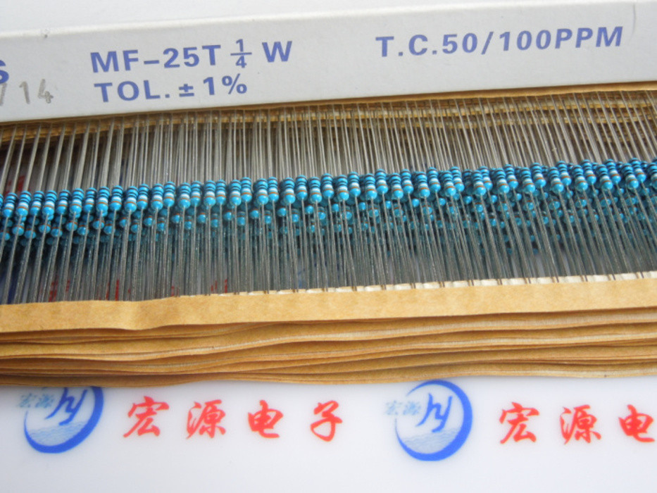 ☑♥ 1/4W 0.25W Blue Ribbon Resistor 5% Accuracy Color Ring Resistor 1 ...