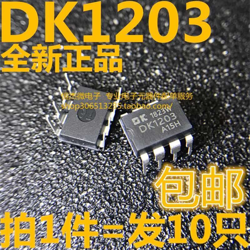Produktbild von Reland Sun 10er-Pack DK1203 DIP-8 Schaltnetzteil-Controller-Chip – Low Power, Für Offline-Anwendungen