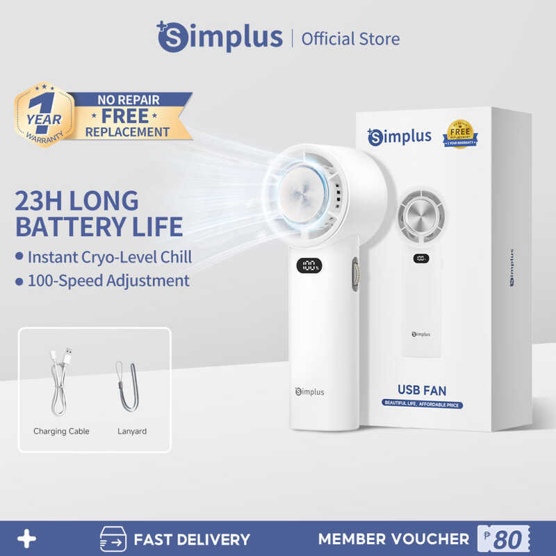 Simplus Mini Portable Handheld Fan Rechargable With Ice-Cooling ...