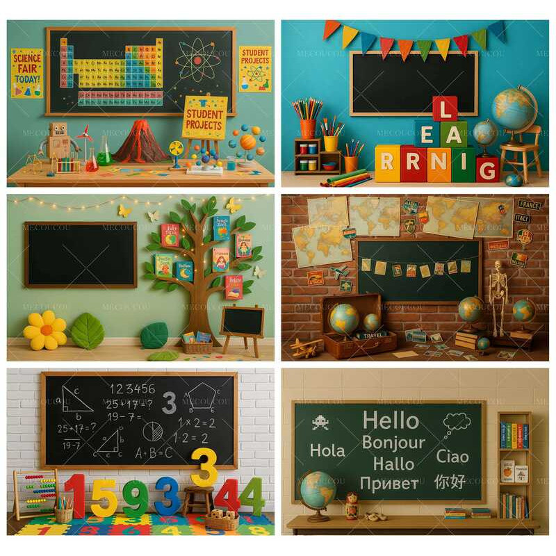 Y Graduation Season Classroom Blackboard Backdrop Back To School Class ...