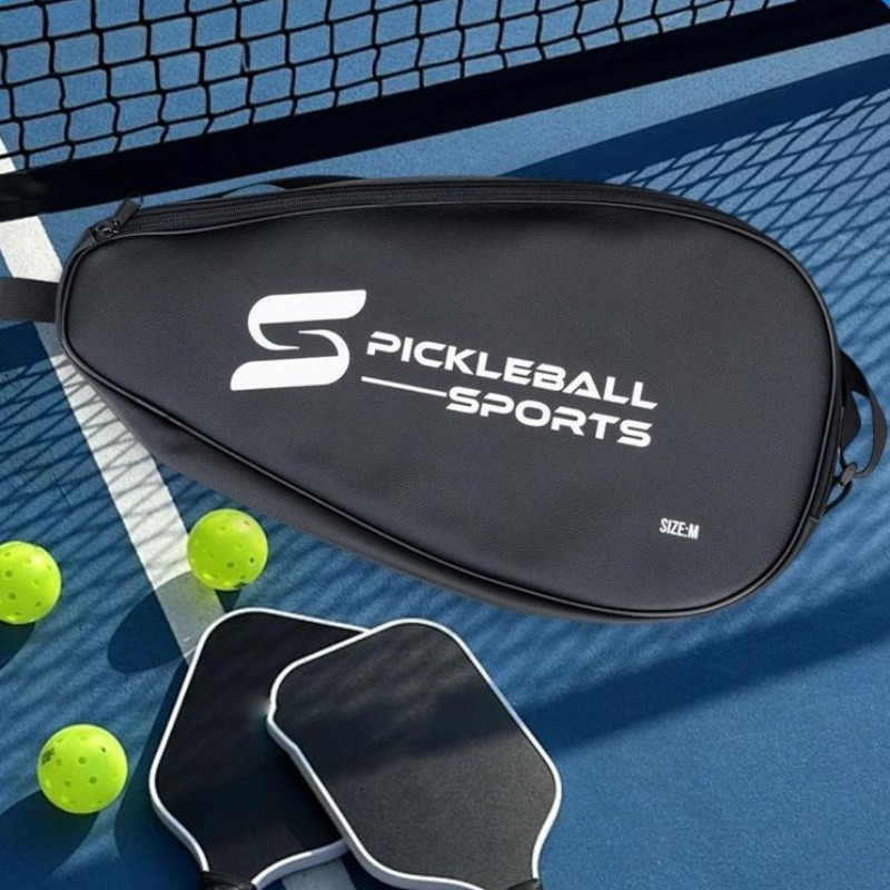 racket bag，PU Pickleball Storage Bag Lightweight Shockproof Zipper Hand ...