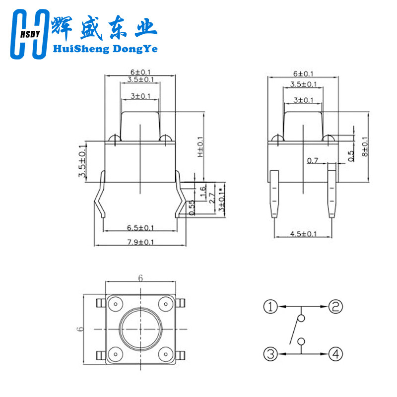 180PCS 10 Type 6*6 Light Micro Touch Switch Set Push Button Switch Kit ...