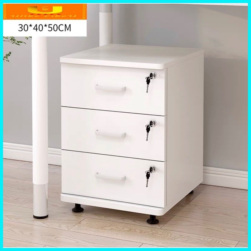 Thickened Slide File Cabinet Home Office Cabinet Wooden with Lock ...
