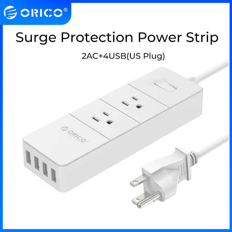ORICO US Power Strip With Surge Protection Switch 2Ac 4Usb Ports ...