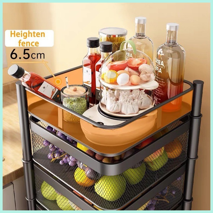 Rotating Trolley Rack Kitchen Rack Rotating Rack Spice Rack Storage ...