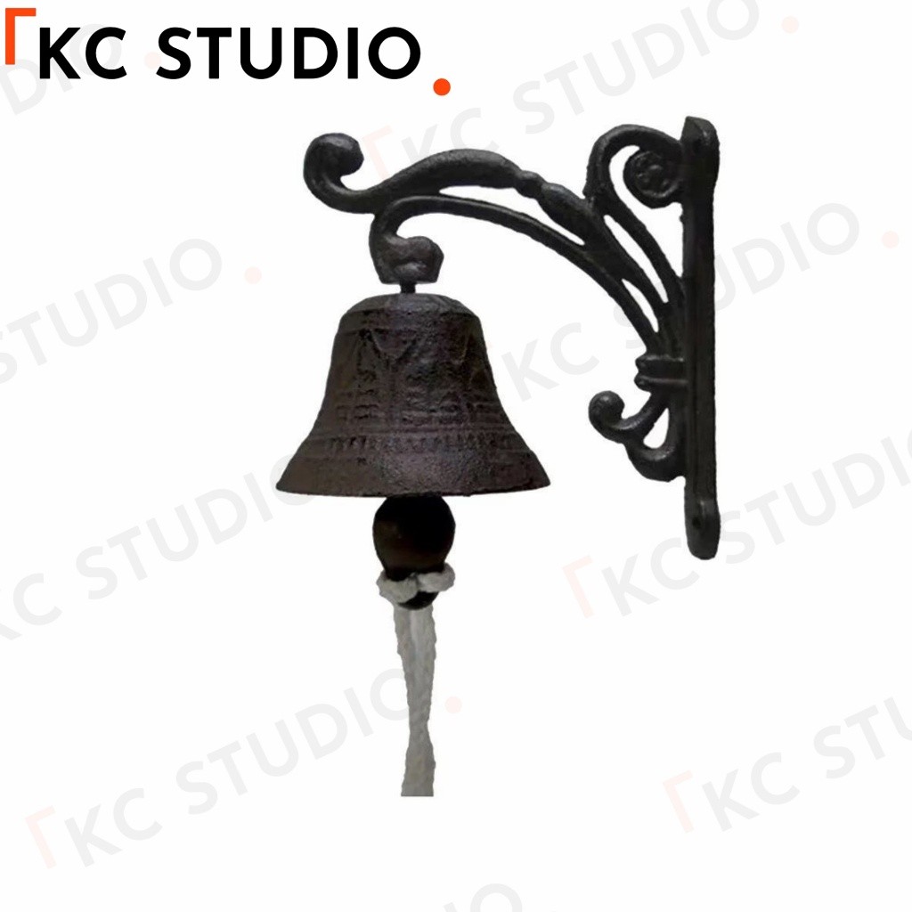 Vintage Cast Iron Door Bell Wall Antique Front Gate Bell Traditional ...