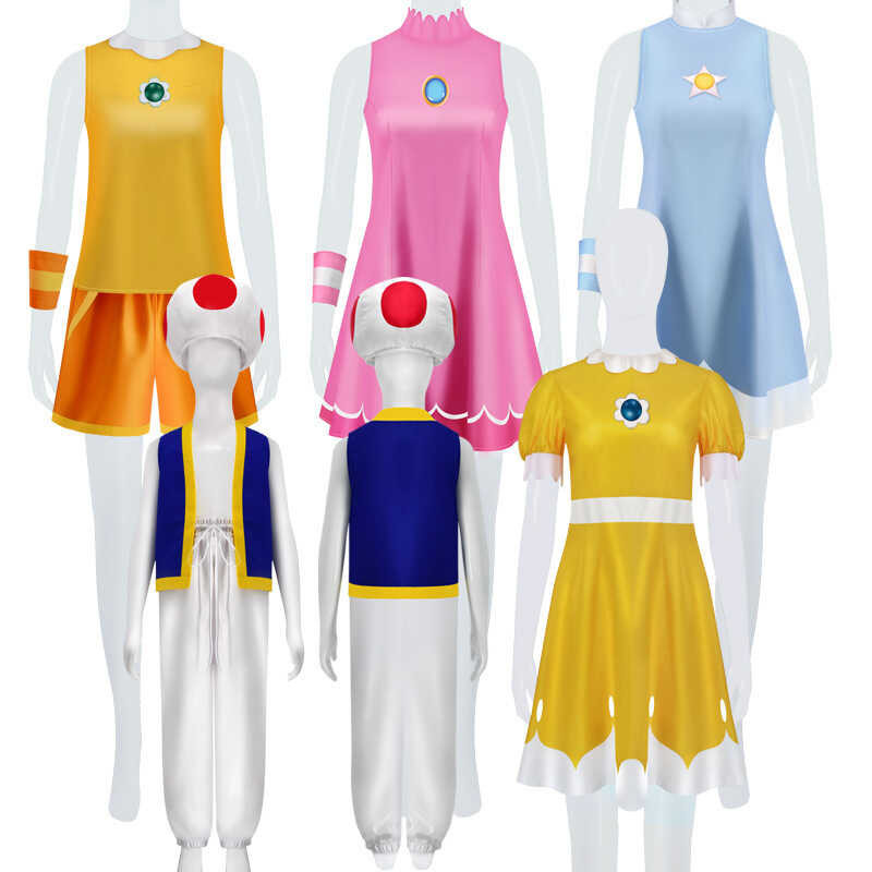Mario Costume Tennis Daisy Rosalina Cosplay Princess Peach Dress ...