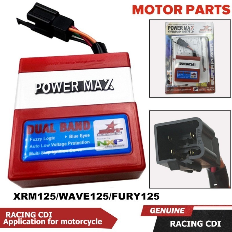 Racing (Dual Band) CDI WAVE 125/XRM 125 4 PINS POWERMAX Motorcycle ...