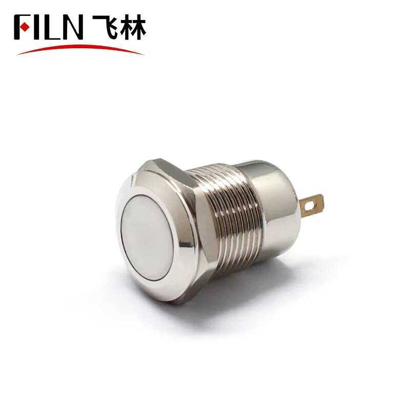 FILN Metal Button Switch 12Mm Non-Luminous Diode Latching Self-Locking ...