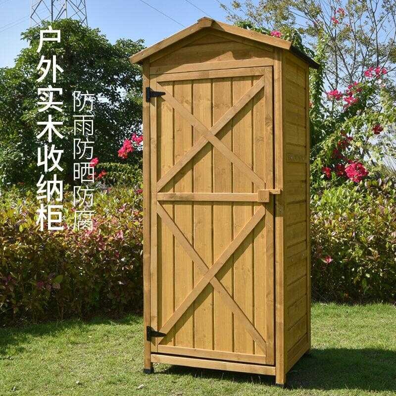 Outdoor Storage Cabinet Tool Box Functional Firewood Shed Rainproof ...