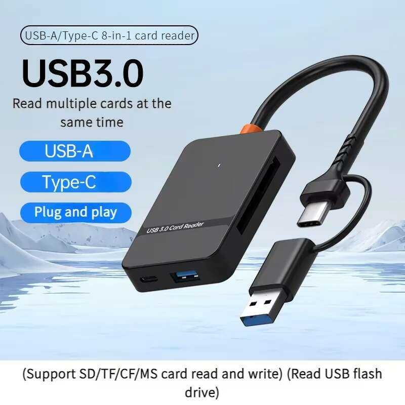 Yy USB 3.0 8 In 1 SD TF CF MS U Disk Compact Flash Adapter For Laptop ...
