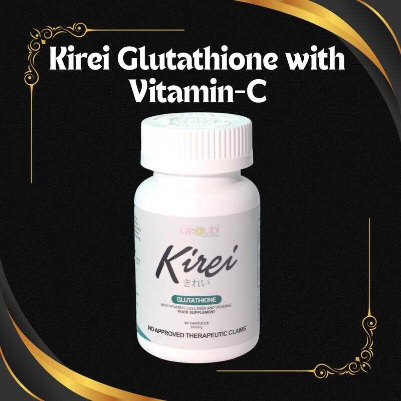 kirei glutathione japan With Collagen, Vitamin E And C 500Mg X 30 Capsules Per Bottle D39 fc GLUTAGLOW-C TABLET - Ederma