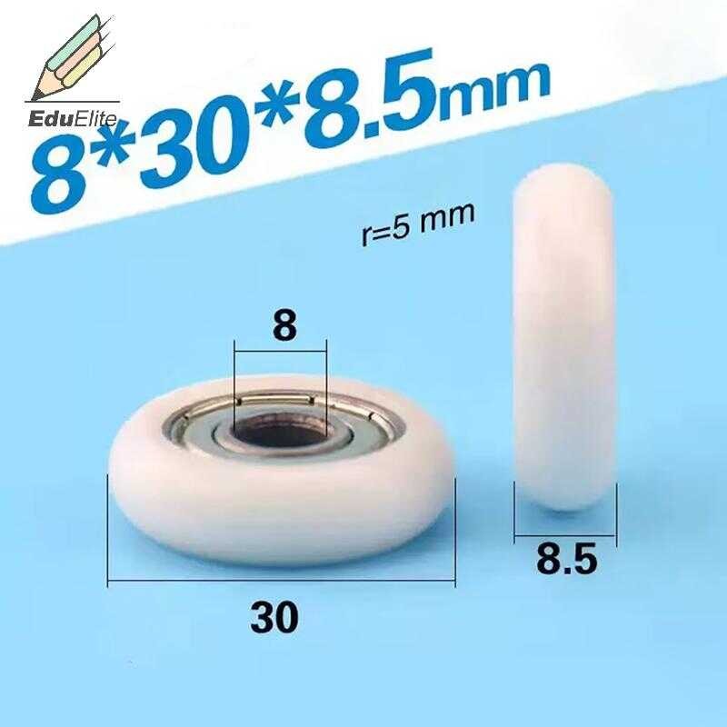 Edueite 1Pc 608 ZZ 8X30x8.5Mm Nyon Round Type Roer POM Wrapped 608Zz ...