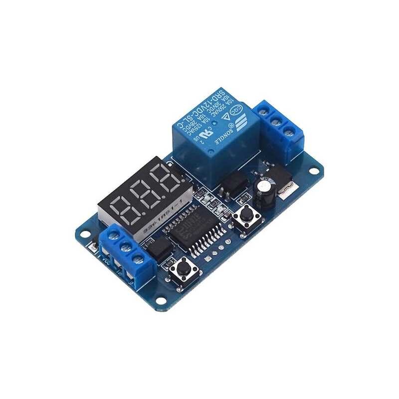 On-Off External Trigger Delay Switch 12V Relay Module Time Adjustable ...