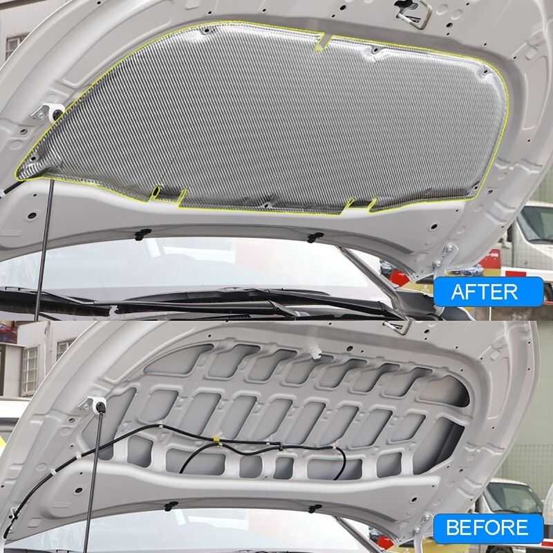 Sound Car Heat Insulation Padengine Soundproof Cotton Front Hood Engine ...