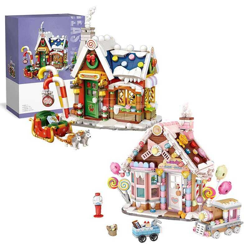 Tt City Street Scene Candy Building Block Set DIY Creative Fairy Tale ...