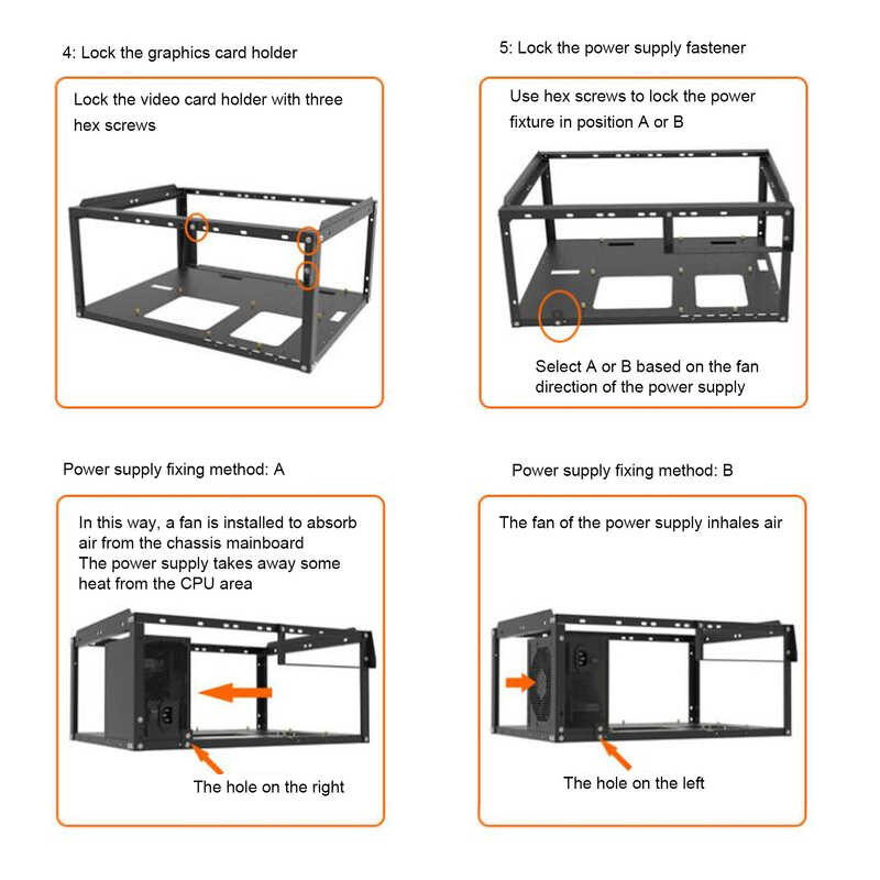 W Fydun ATX Chassis Rack Stackable Ports X79 X99 Channels Gaming PC ...