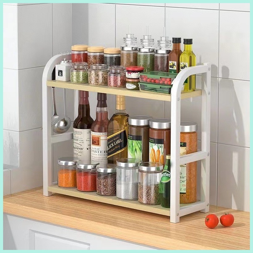 Spice Rack Condiment Seasoning Storage Organizer For Kitchen Multi ...