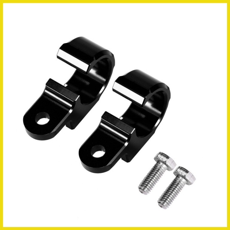 Motoforti Pair Rear Brake Line Hose Clamp Oil Pipe Line Clamps Universal For Motorcycle Scooter Bikes ATV Modified Parts Aluminum Alloy Black