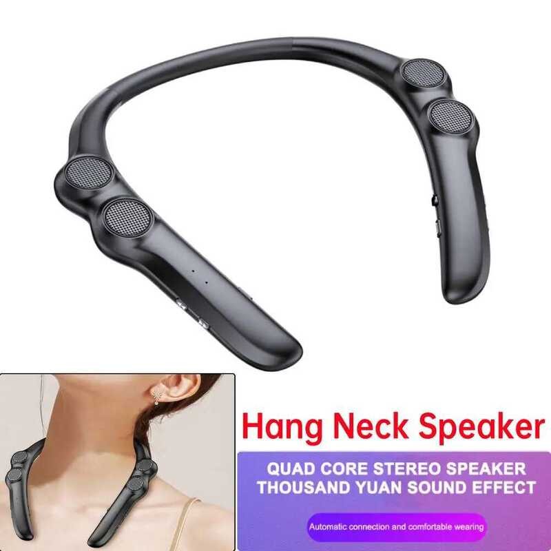Yy Wearable Bluetooth-Compatible Speaker Hang Neck Wireless Subwoofer ...