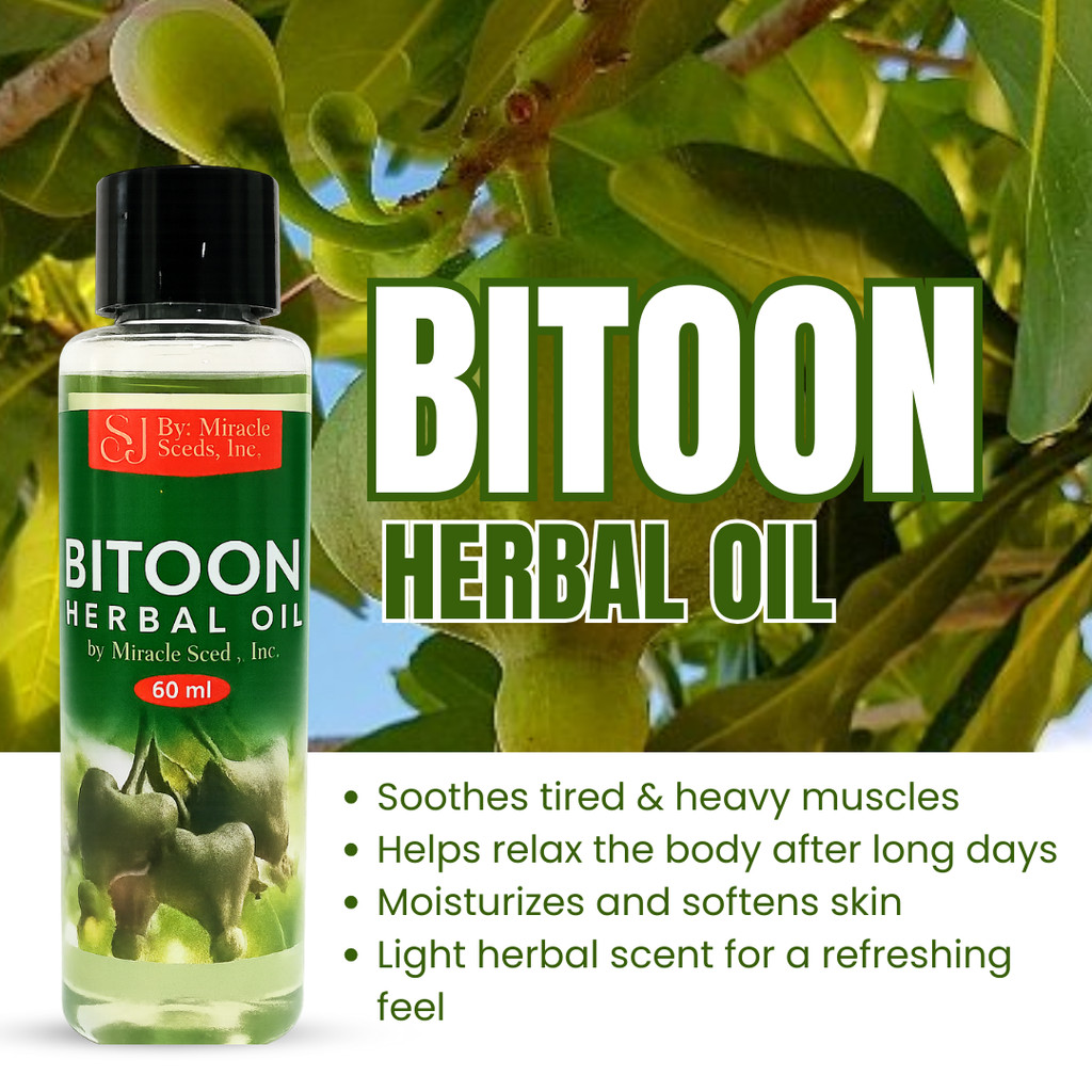 Buy 1 take 1 Bitoon Herbal Oil 60ml – Pampawala ng Sakit ng Ulo, Body ...