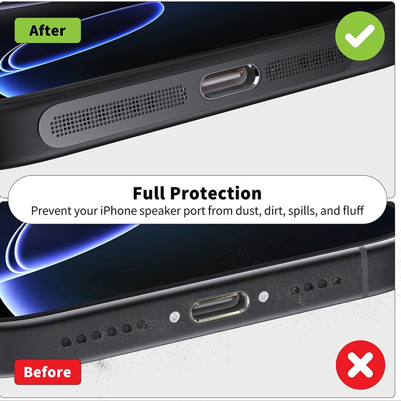 5Pcs Metal Dustproof Net Sticker For iPhone 16 Pro 15 14 13 12 Series ...