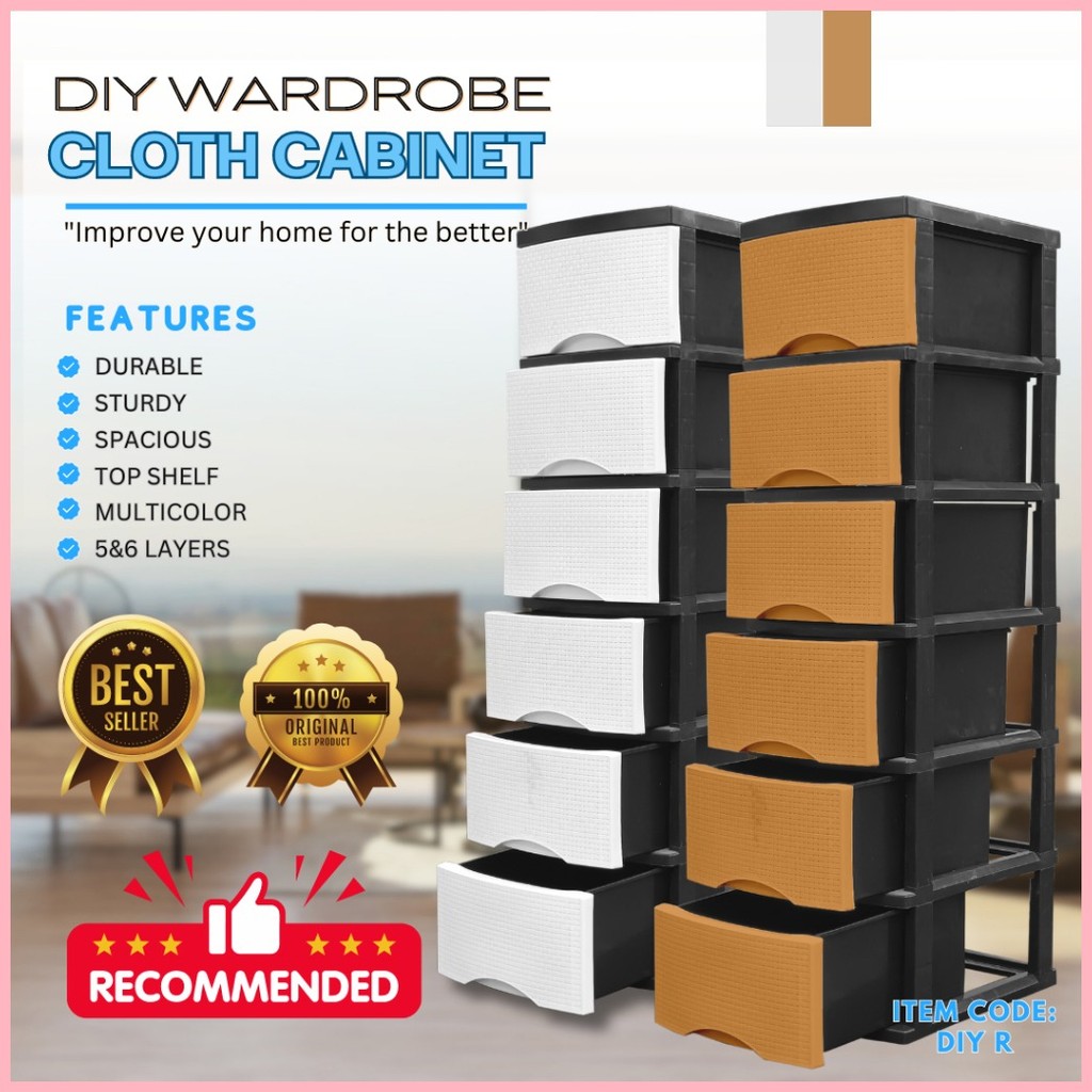 Lacota DIY Rattan Drawer 4 to 6 Layers Rattan Drawer Collapsible Drawer ...