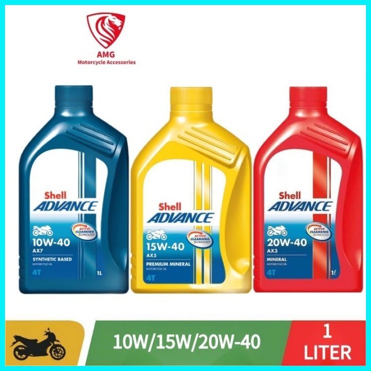 Shell advance 4T Ax3 Ax5 Ax7 Motorcycle Engine oils 1liter | Shopee ...