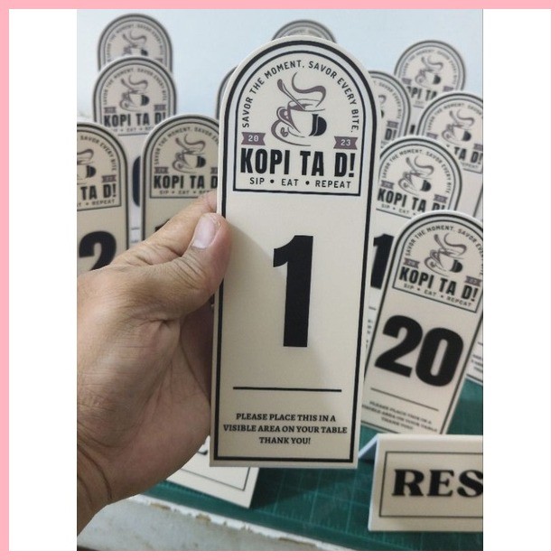 20pcs Table Number Standee | Shopee Philippines