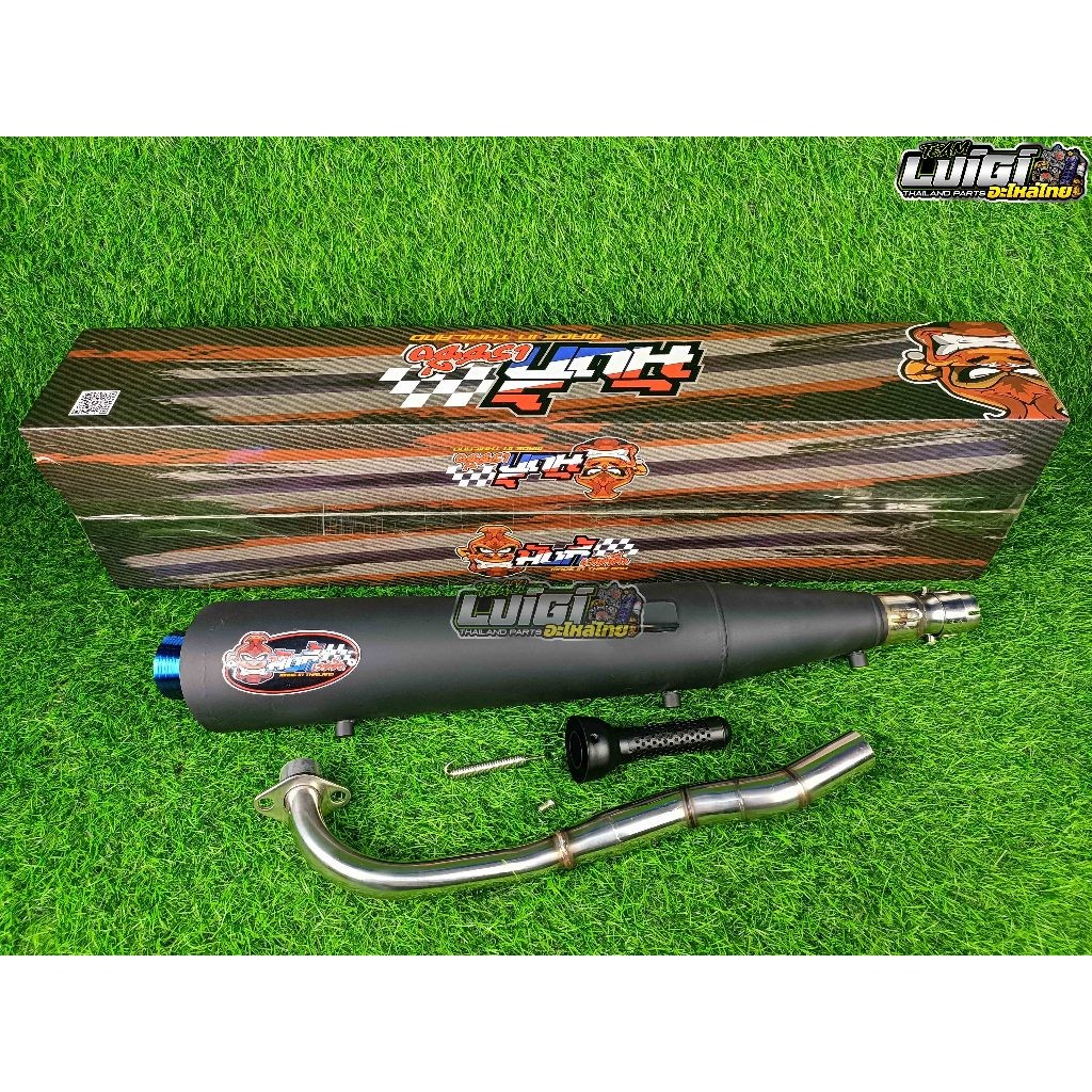 HONDA WAVE 100 / SYM BONUS POWER PIPE TITANIUM TIP WITH SILENCER HUN ...