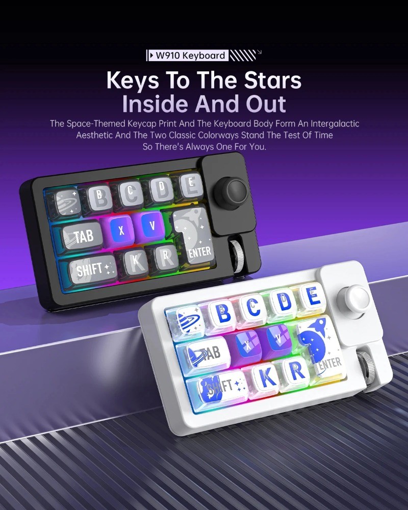 12 Key Programmable Macro Pad Tri-Mode Bluetooth/Wireless/Wired ...