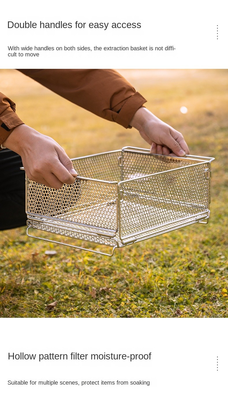 Campingmoon IGT Storage Rack 1 Unit Integrated Grill Table Folding Mesh ...