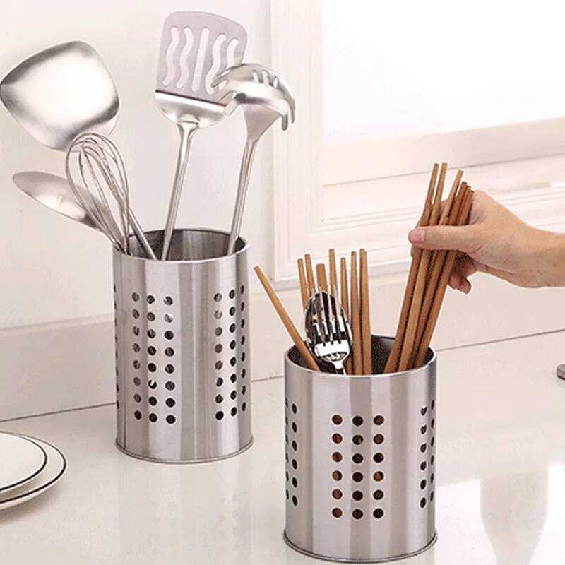 Steel Chopstick Stainless Holder Kitchen Tableware Container Cutlery ...