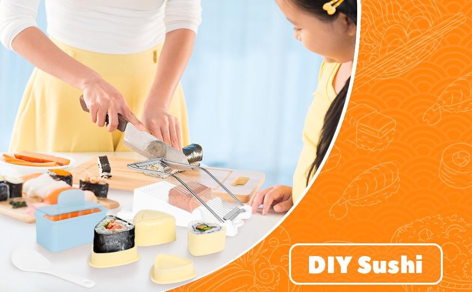 Spam Musubi Mold Sushi Onigiri Mold Set Kitchen Sesame Paste Maker Non ...
