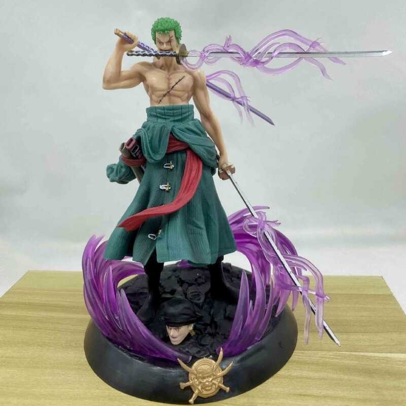 One Piece Anime Figure GK Small Dream Zoro Three Sword Style Double ...