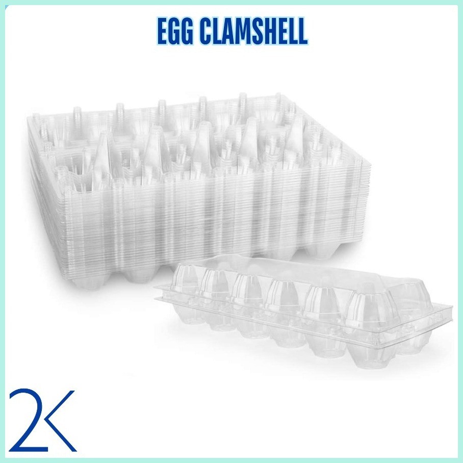 COD 100-Pcs. Transparent Egg Clamshell Containers | Holds 12 Eggs ...