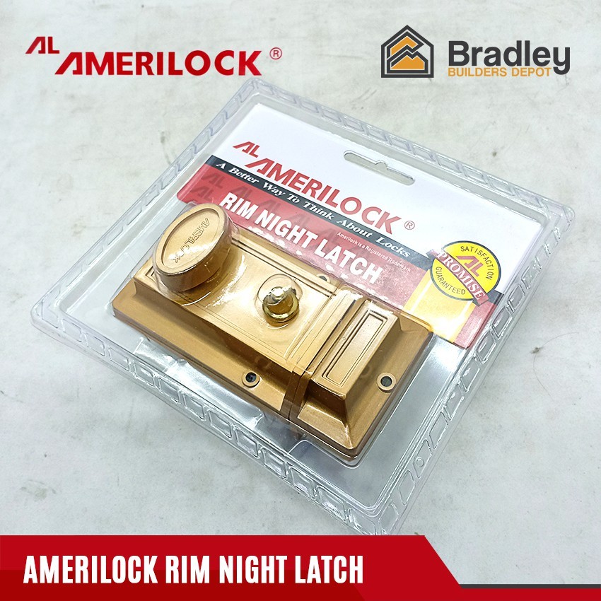Amerilock Rim Night Latch AL-564 (Brass or Brown) | Shopee Philippines