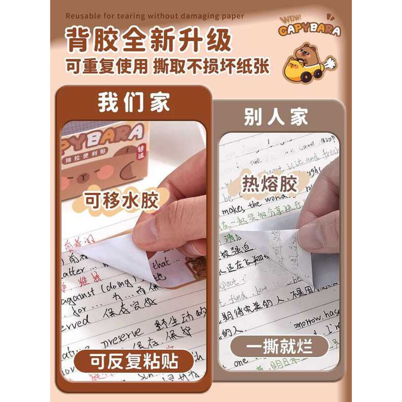 Panda Pull-out Notes Full Adhesive Correction High-Quality Tearable ...