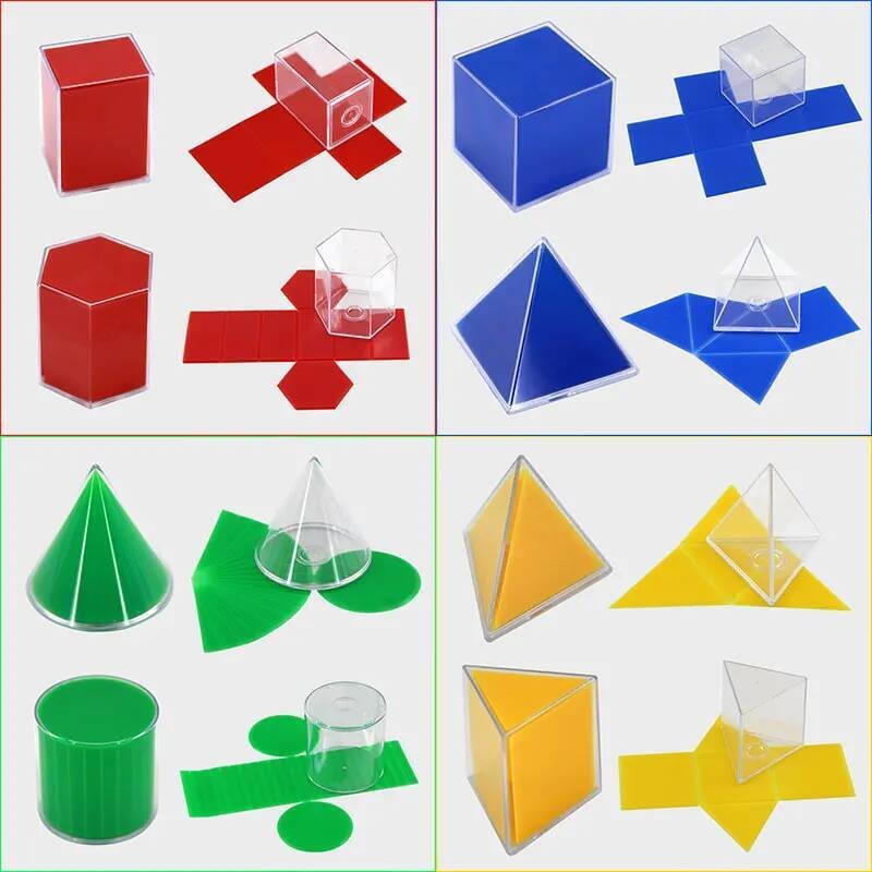 Geometry Montessori Math 3D Transparent Detachable ching Experiment ...