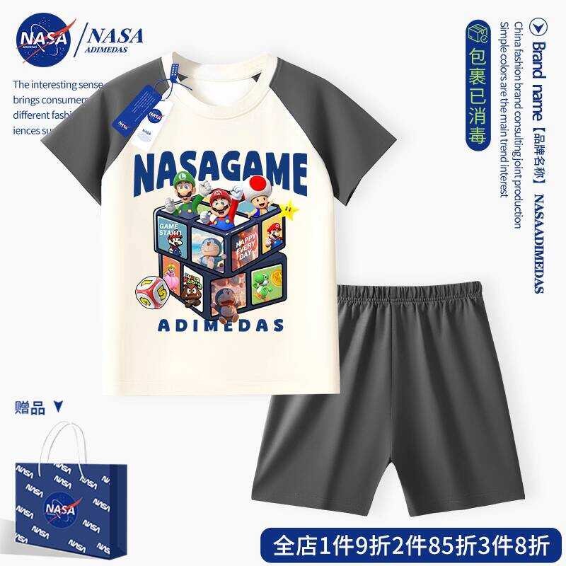 NASA Collaboration Pajamas 2025 New Summer Cotton Short Sleeve Homewear ...