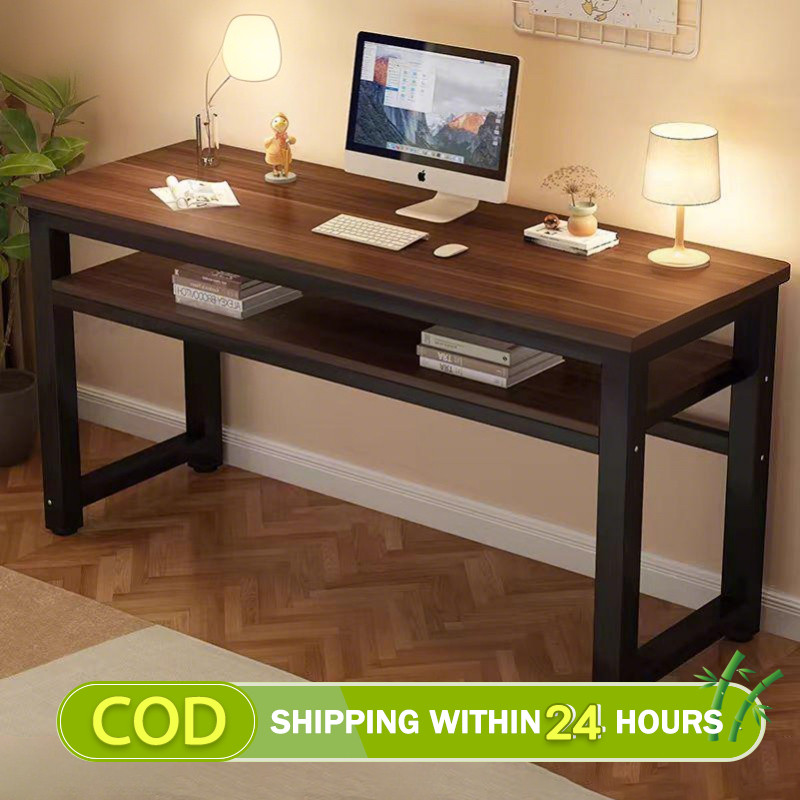 2-layer Computer Desk Study table 80/140CM Writing Desk Double Layer ...