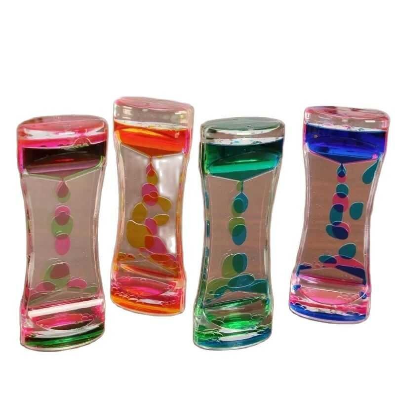 Liquid Motion Bubbler Timer Pack Of Colorful Hourglass Fidget Sensory ...